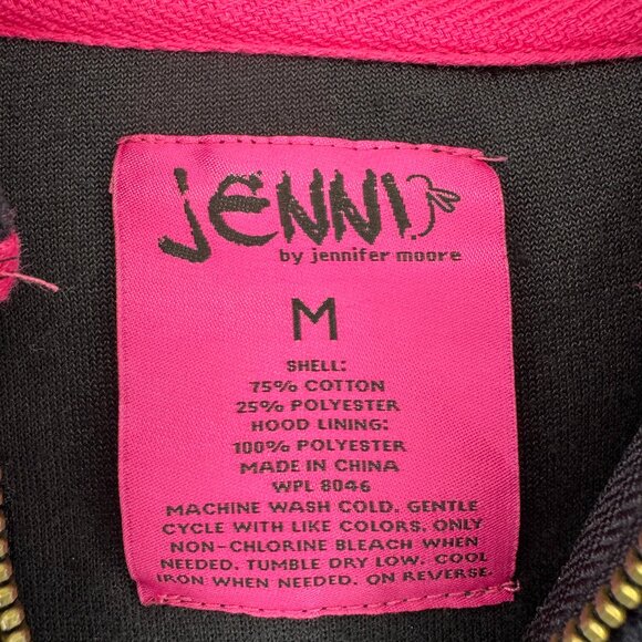Jenni by Jennifer Moore Velour LOVE Zip-Up Hoodie Jacket (M) - Picture 5 of 5